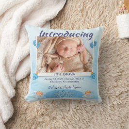 ブルーライトの誕生発表のパーソナライズ クッション