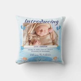 ブルーライトの誕生発表のパーソナライズ クッション