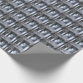 ブルーライトの雪の松 – ECHOプリント-- ラッピングペーパー (角)