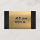 ブルーライトトップビュー金ゴールドブラックテクスチャ 名刺 (裏面)