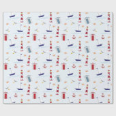 ブルーライトハウスビーチ ラッピングペーパー (フラット)