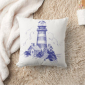 ブルーライトハウス枕 クッション (ブランケット)