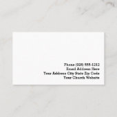 ブルーライトヘブンリーチャーチビジネスカード 名刺 (裏面)