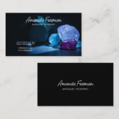 ブルーライトマッサージセラピーの癒し結晶 名刺 (正面/裏面)