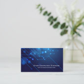 ブルーライト回路4コンピュータ修理名刺 名刺 (スタンド正面)