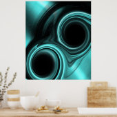 ブルーライト衝突ブラックホールポスター ポスター (キッチン)