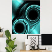 ブルーライト衝突ブラックホールポスター ポスター (ホームオフィス)