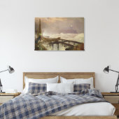 ブルーライト、Teignemuth桟橋 – 照明ザ・ランプ キャンバスプリント (インサイチュ (寝室))