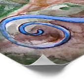 ブルーライニングされたスキップポスター ポスター (角)