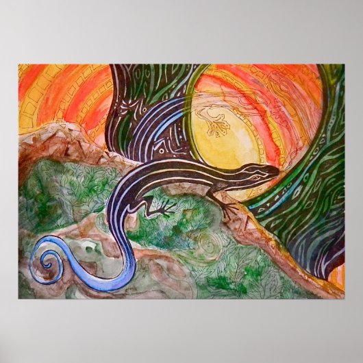 ブルーライニングされたスキップポスター ポスター (正面)