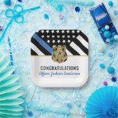 ブルーライパーソナライズされたン警察の退職パーティー ペーパープレート (パーティー)