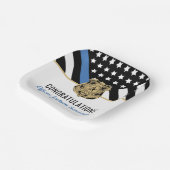 ブルーライパーソナライズされたン警察の退職パーティー ペーパープレート (傾斜あり)