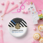 ブルーライパーソナライズされたン警察の退職パーティー ペーパーボウル (パーティー)