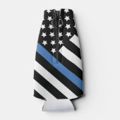 ブルーライパーソナライズされたン警察の退職パーティー ボトルクーラー (裏面)