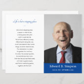 ブルーライフお祝い葬儀プログラム写真 (正面/裏面)