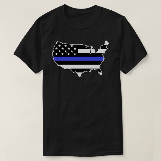 ブルーライフス米国国旗 Tシャツ (デザイン正面)