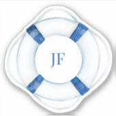 ブルーライフブイモノグラムのビニールシール シール (正面)