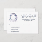 ブルーライフ航海のリングや輪応答カード 出欠カード (正面/裏面)