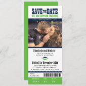 ブルーライムウェディングザデイトサッカーチケット セーブザデート (正面/裏面)