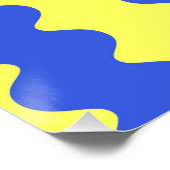 ブルーライムウェーストライプブはっきりしたウォールアートアクセント ポスター (コーナー)