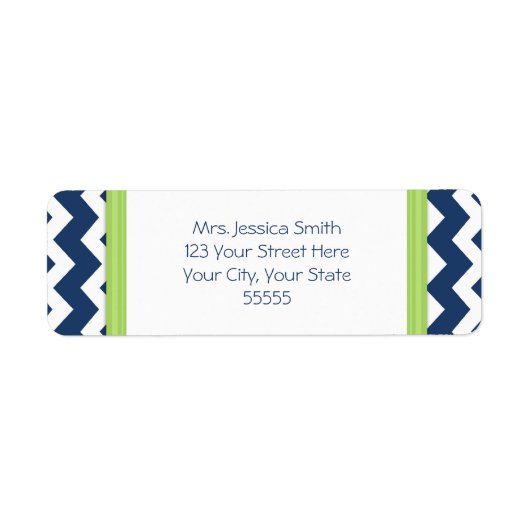 ブルーライムシボカスタムロン差出人住所ラベル ラベル (正面)