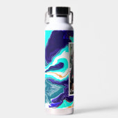 ブルーライムパーソナライズされたグリーンディギタマーブルイライク ウォーターボトル (正面)