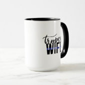 ブルーラインのトルーパー妻の警察のサポート マグカップ (正面右)