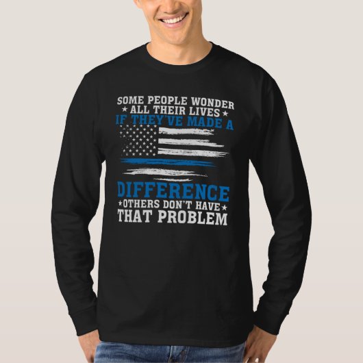 ブルーラインは違いを生む 警察官 Tシャツ (正面)