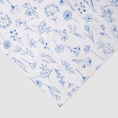 ブルーラインアート混合ガーデンスケッチ花 薄葉紙 (詳細)