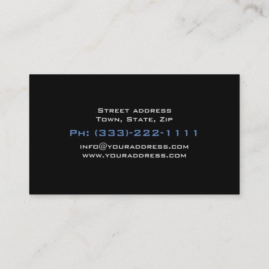 ブルーラインカーの名刺より暗いレイアウト 名刺 (裏面)