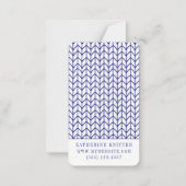 ブルーラインニットのビジネスブックマーク – 3.5x2カード ノートカード (正面)