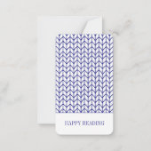 ブルーラインニットのビジネスブックマーク – 3.5x2カード ノートカード (裏面)