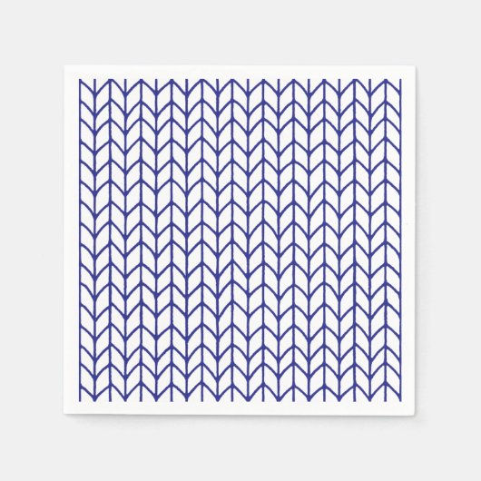 ブルーラインニットスタンダードカクテル紙ナプキンス スタンダードカクテルナプキン (正面)