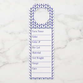 ブルーラインニット長糸ラベル ボトルネックタグ
