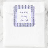 ブルーラインニット3"スクエアマットステッカー スクエアシール (バッグ)