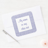 ブルーラインニット3"スクエアマットステッカー スクエアシール (封筒)