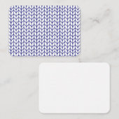 ブルーラインニット3.5x2.5フラットノートカード/水平 ノートカード (正面/裏面)