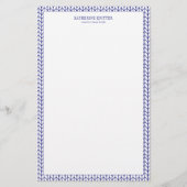 ブルーラインニット5.5x8.5ビジネス用文房具 便箋 (正面)