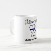 ブルーラインハート コーヒーマグカップ (正面左)