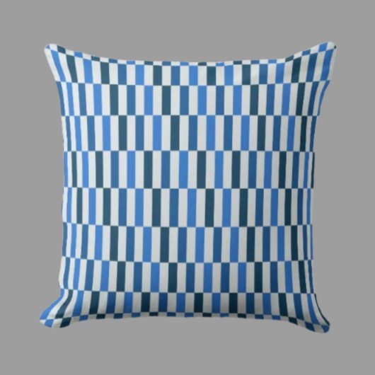 ブルーラインフローThrow Pillow クッション