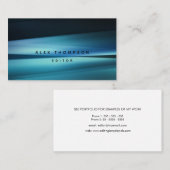 ブルーラインモダンプロフェッショナルメンズフリーランス 名刺 (正面/裏面)