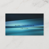 ブルーラインモダンプロフェッショナルメンズフリーランス 名刺 (正面)