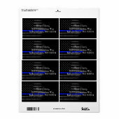 ブルーラインヴィンテージ米国国旗のラベル ラベル (フルシート)