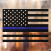 ブルーライン国旗のウインドウサイン、警察、アメリカ国旗 ウィンドウサイン (シート2)