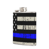 ブルーライン国旗の氷サポートアメリカ合衆国 フラスク (左)