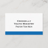 ブルーライン教会の青年牧師の省 名刺 (正面)