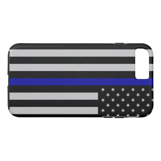 ブルーライン旗のiPhone 7のプラスの場合を薄くして下さい Case-Mate iPhoneケース (裏面(横))
