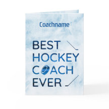ブルーライン最高の – ホッケーコーチ常にサンキューカード