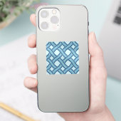 ブルーライン柄 シール (スマートフォン)