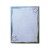 ブルーライン紙素朴スターズ縁どシックグランジ ノートパッド (回転)